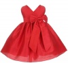 Sweet Kids Baby-Girls Criss Cross Bow Dress 24M Xl Red (Sk B931)