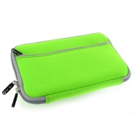 (Green) Mivizu Apple iPad 3 tablet case neoprene sleeve cover compatible with Apple iPad 3rd Generation / 3rd Gen Wifi / 4G Model 16GB, 32GB, 64GB with dual zipper and front pocket