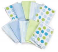 Spasilk 10 pack Soft Terry Washcloth, Blue