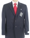 Ralph Lauren Mens Navy Blue Pinstripe Wool Sport Coat Jacket