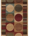 Nourison Zanibar Multicolor Circles 2.0-Feet by 5.9-Feet Polyacrylic Area Rug