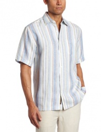 Cubavera Men's Short Sleeve Stripe Shirt