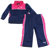 Puma Kids 12-24M Navy Baby-girls Infant Tricot Track Jacket And Pant Set