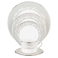 Lenox Bellina Bone China Platinum Banded 5-Piece Place Setting, Service for 1