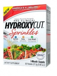 Hydroxycut Sprinkles- #1 Pro-Clinical Weightloss and Appetite Suppressant Formula, 90 Packets, 1 Month Supply, Weightloss On The Go!