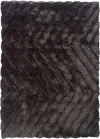 Links Zigzag Charcoal 8X10 5' x 7'