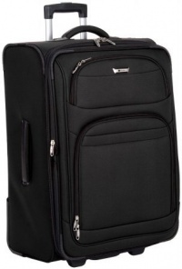 Delsey Luggage Helium Quantum Easy Storage Durable Trolley, Black, One Size