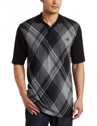 Southpole Men's Plaid Printed Polo Shirt