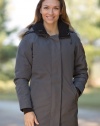 Women's Victoria Canada Goose Down Parka with Coyote Fur Trim, GRAPHITE, Size SMALL (4-6)