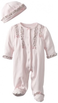 Little Me Baby-Girls Newborn Sweet Ruched Footie, Light Pink, 3 Months