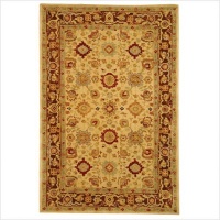 Safavieh Anatolia Collection An546a Handmade Ivory and Brown Hand-Spun Wool Area Rug, 8-Feet by 10-Feet