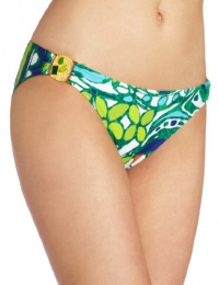 Trina Turk Women's Bali Hai Buckle Side Hipster, Key Lime, 6