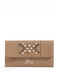 GUESS Women's Jinan Slim Clutch, COGNAC