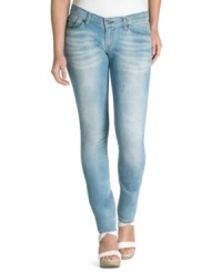 With its awesome bleached fade and skinny leg style, Levi's 524 light wash jeans are bound to be your new favorite.