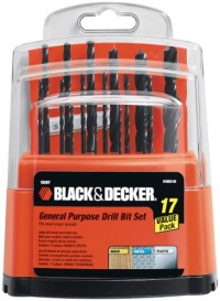 Black & Decker 15097 Workbench Drill Bit Set, 17-Piece