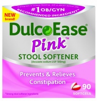 DulcoEase Pink, Stool Softener, 90 Count