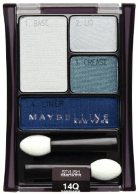 Maybelline New York Expert Wear Eyeshadow Quads, 14q Sapphire Smokes Stylish Smokes, 0.17 Ounce