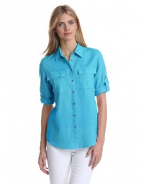 Chaus Women's Utility Roll Tab Shirt