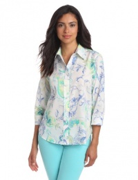 Foxcroft Women's Flower Paisley Print Shirt