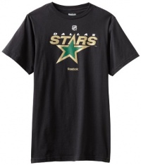 Dallas Stars Black Reebok Primary Logo T-Shirt