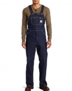 Carhartt Mens Denim Heavyweight Bib Single Knee R08