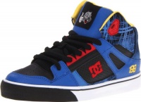 DC Kids Spartan High TP Sneaker (Little Kid/Big Kid),Black/Blue/Plaid,2.5 M US Little Kid