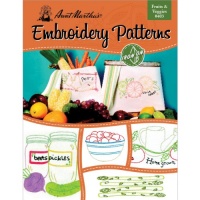 Aunt Martha's Fruits and Veggies Embroidery Transfer Pattern Book, Over 25 Iron On Patterns