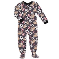 Carter's Boys Sports Theme Micro Fleece Footed Blanket Sleeper Pajamas - Size 6 Kids