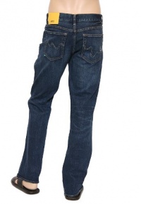 Men's WeSC Slim Fit Low Rise Straight Leg Jean in Gently Worn Stretch