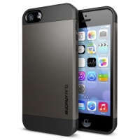 SPIGEN SGP SGP10475 Slim Armor S Case for iPhone 5/5S - Retail Packaging - Gunmetal