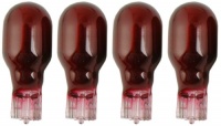 Moonrays 11691 4-Watt Wedge Base Light Bulbs , 4 Pack, Red