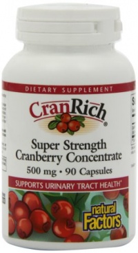 Natural Factors Cranrich Super Strength Cranberry Concentrate 500 mg, 90 Capsules