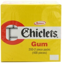 Chiclets Gum (2-Piece per Package), 200-Count Package