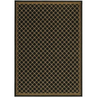 English Manor Coventry Trellis Black Rug Rug Size: 5'7 x 7'11