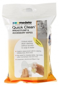 Quick Clean Breastpump Accessory Wipes 24 Pack