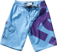 DC Apparel Boys 8-20 Lanai Essential 3-Plaid Boardshort, Blue, 27