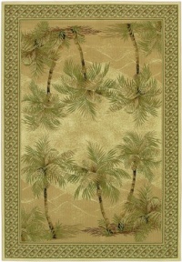 Couristan 2803/6387 Everest Palm Tree/Desert Sand 5-Feet 3-Inch by 7-Feet 6-Inch Rug