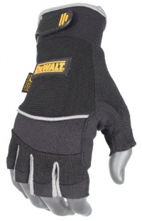 DeWalt DPG230L Technicians Fingerless Synthetic Leather Glove, Large