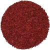 Area Rug 4x4 Round Shag Red Color - St Croix Trading Pelle Collection