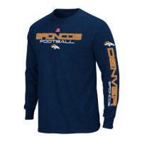 Denver Broncos Navy Primary Receiver Iii Long Sleeve T-Shirt