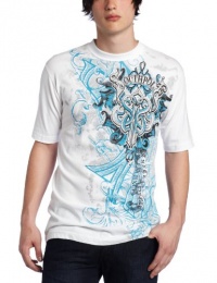 Southpole Men's Vertical Angled Graphic Fashion T-Shirt