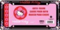 Hello Kitty Glitter License Plate Frame (Made of Plastic)