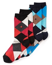 Add a pop of color to your step with these diamond-patterned socks from kate spade new york.