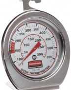 Rubbermaid Commercial FGTHO550 Stainless Steel Oven Monitoring Thermometer, 60 to 580 Degrees F/20 to 300 Degrees C Temperature