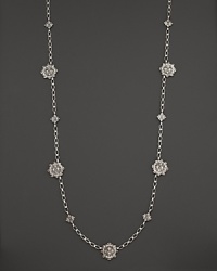 Intricately wrought sterling silver leaves form an elegant necklace. By Buccellati.