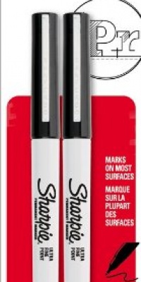 Sharpie Ultra Fine Point Permanent Markers, 2 Black Markers(37161)