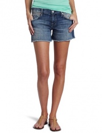 7 For All Mankind Women's Carlie Cut-Off Denim Short in Classic Vintage Blue