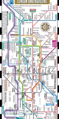 Streetwise London Underground Map - The Tube - Laminated London Metro Map - Folding pocket & wallet size metro map for travel