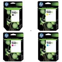 Hewlett Packard HP 940XL Four Pack Black and Colors INK Cartridge Set