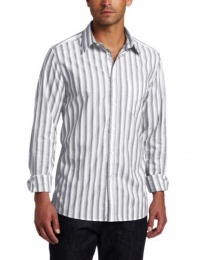 Kenneth Cole Men's One Pocket Ombre Stripe Shirt